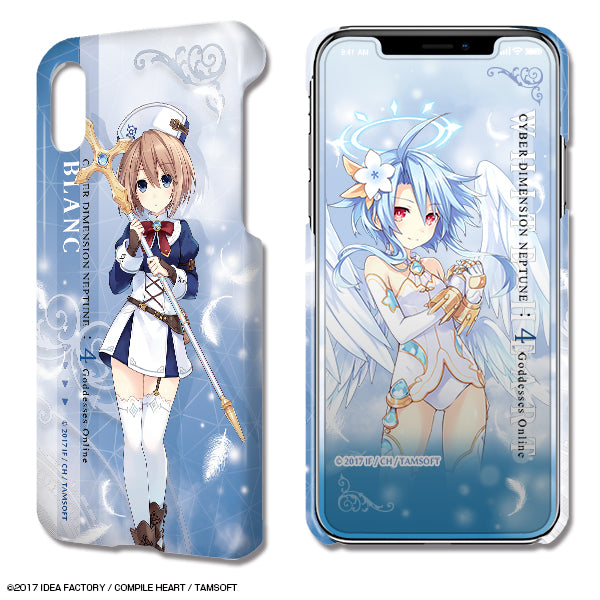 『四女神オンライン CYBER DIMENSION NEPTUNE』デザジャケット iPhone X/XSケース&保護シートデザイン03(ブラン)